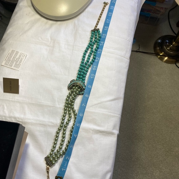 Heidi Daus Green and Gold Beaded Necklace - Picture 15 of 16